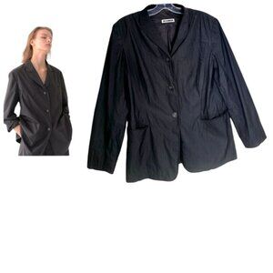 Jil Sander Vintage Y2K Blazer Silk Wool Minimalist Lightweight 3 Button Pockets